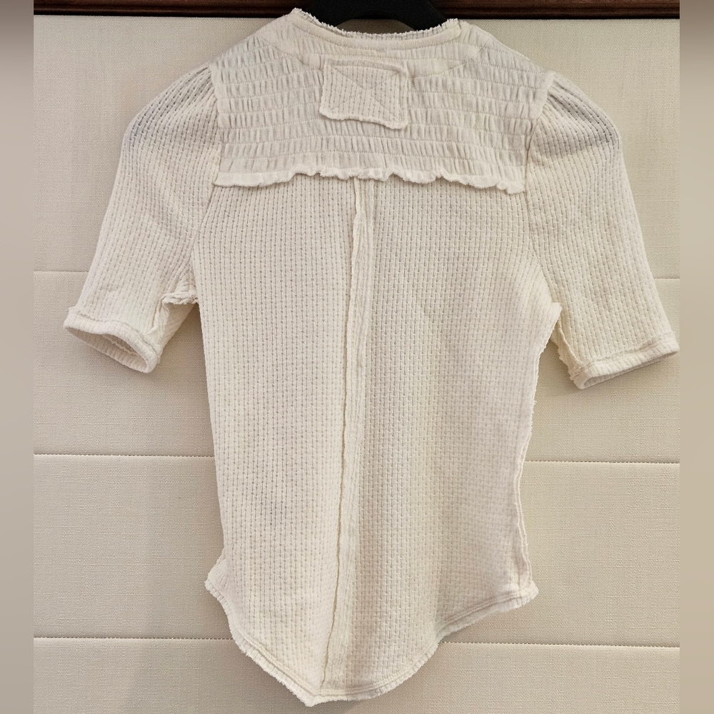 NWOT* Free People We the Free Red Delicious Ivory Top, Sz. S - Picture 5 of 13